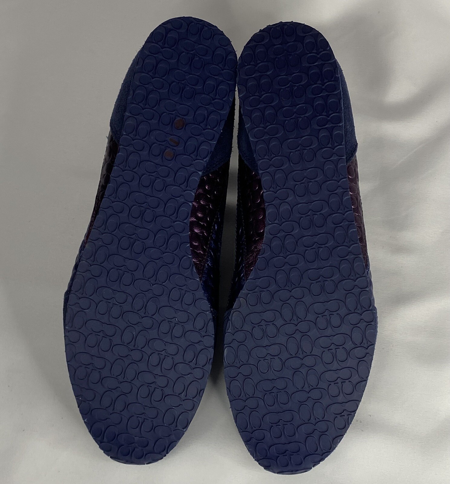 COACH REBEKHA SUEDE/MET NAVY/MET VIOLET SNEAKERS Size 10 M
