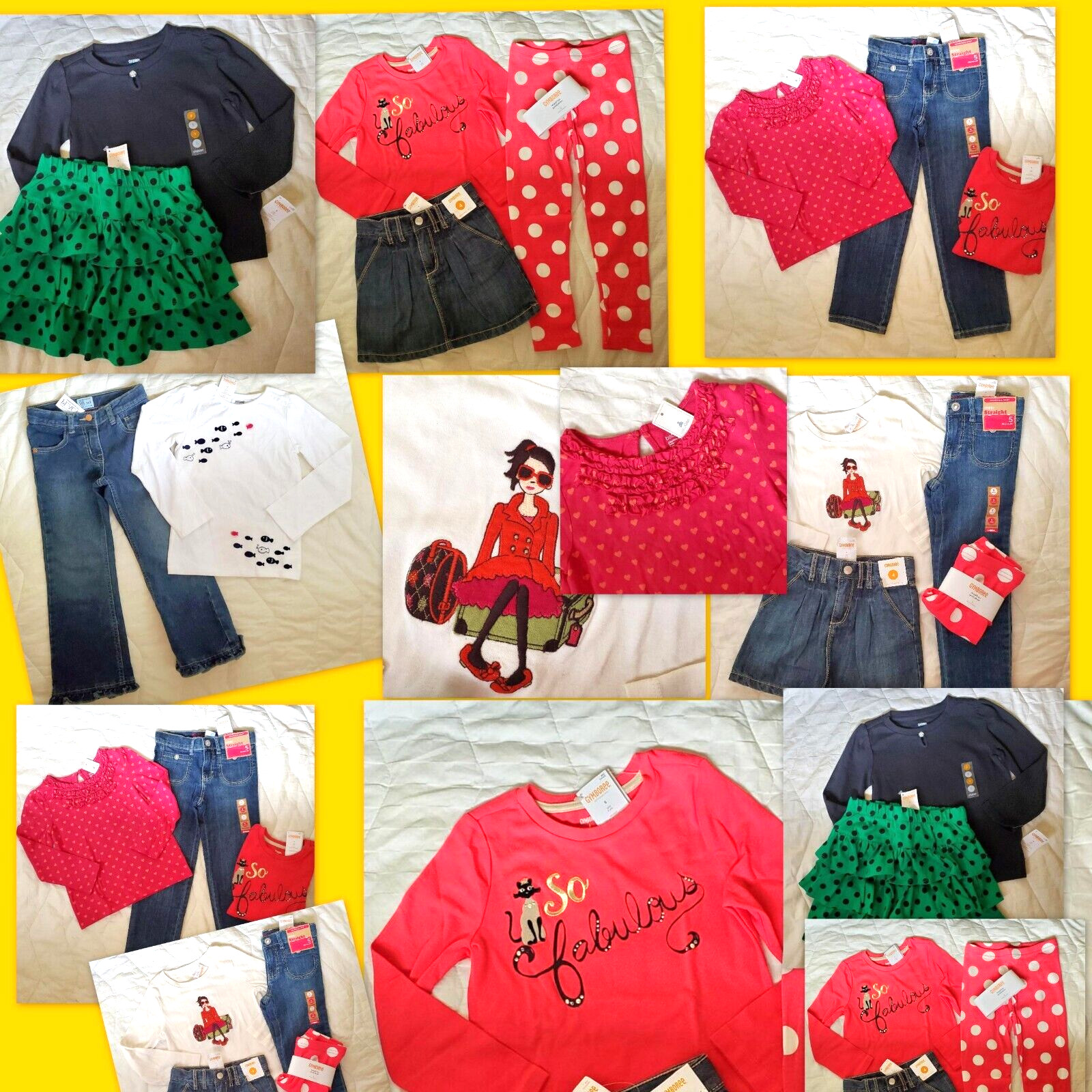 Nwt Girls Lot Baby Gap Gymboree 5 5T Fall Winter Clothes Set Outfit Jeans Top
