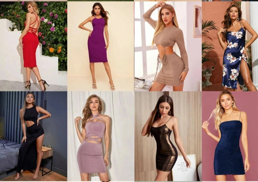 Lot 10 Pcs Wholesale Mixed Women Party Dresses Top Bottoms Formal Clothing L