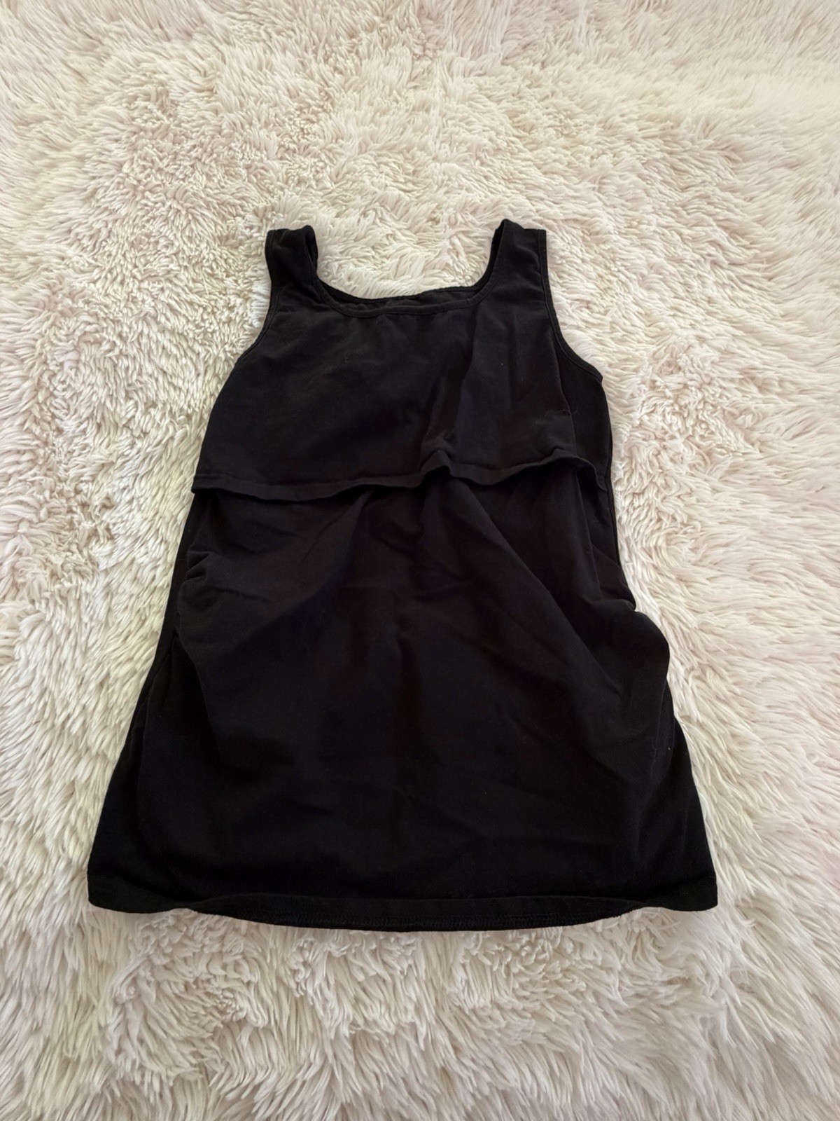 Bundle of 6 Maternity Cotton Solid Tank/Cami Top Lot Size L Multicolor
