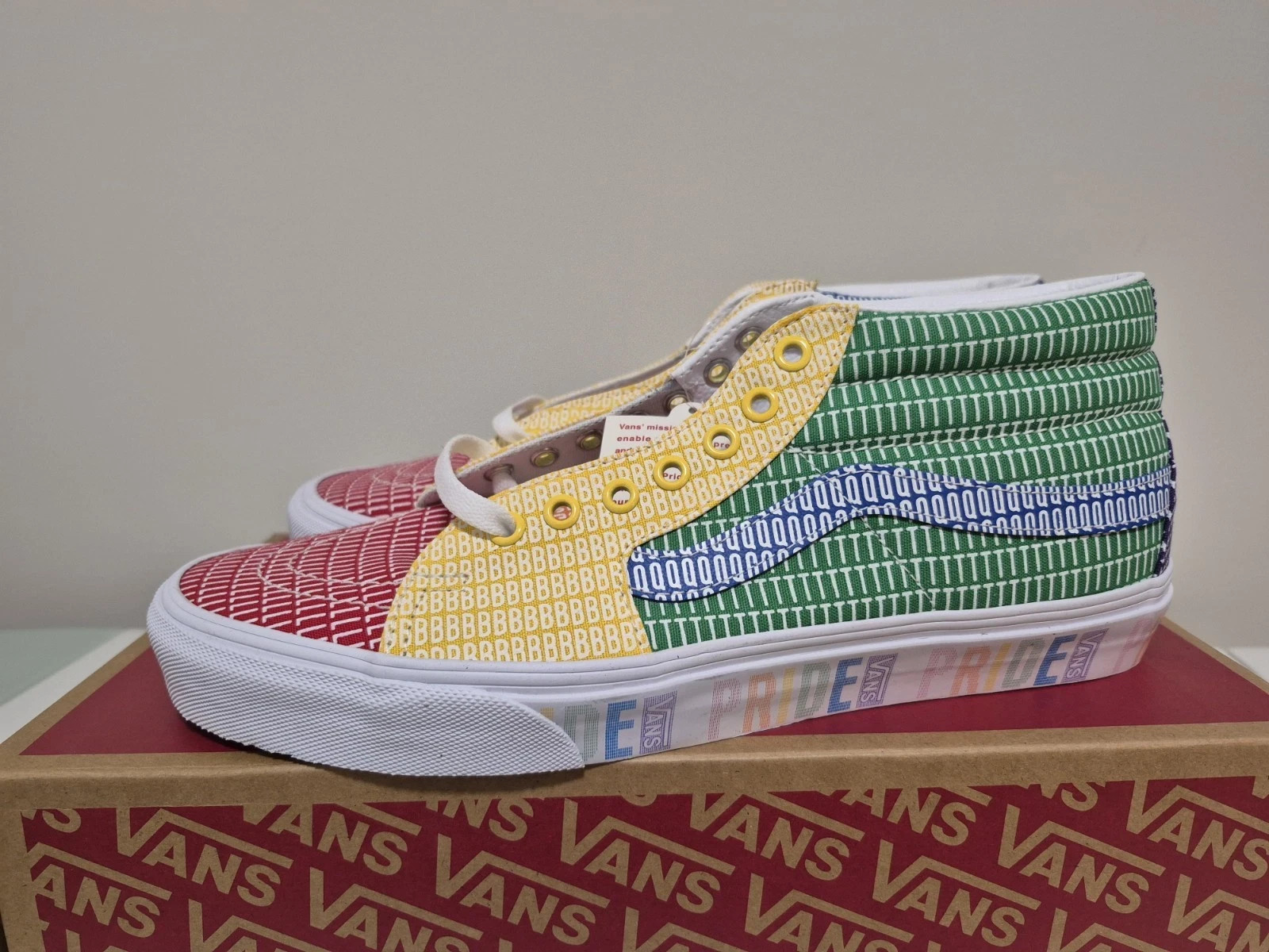 Bulk Vans Classic Slip On and Sk-8 Mid PRIDE Multi-Color Rainbow Mens Shoes