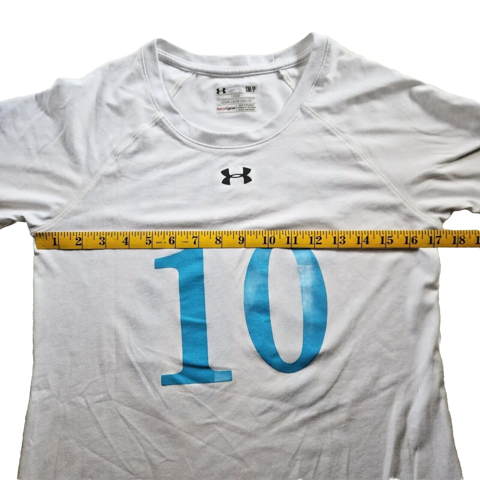 2 Under Armour Athletic Shirts Adult SZ S Loose T shirt #10 « STORM » Gym Sports