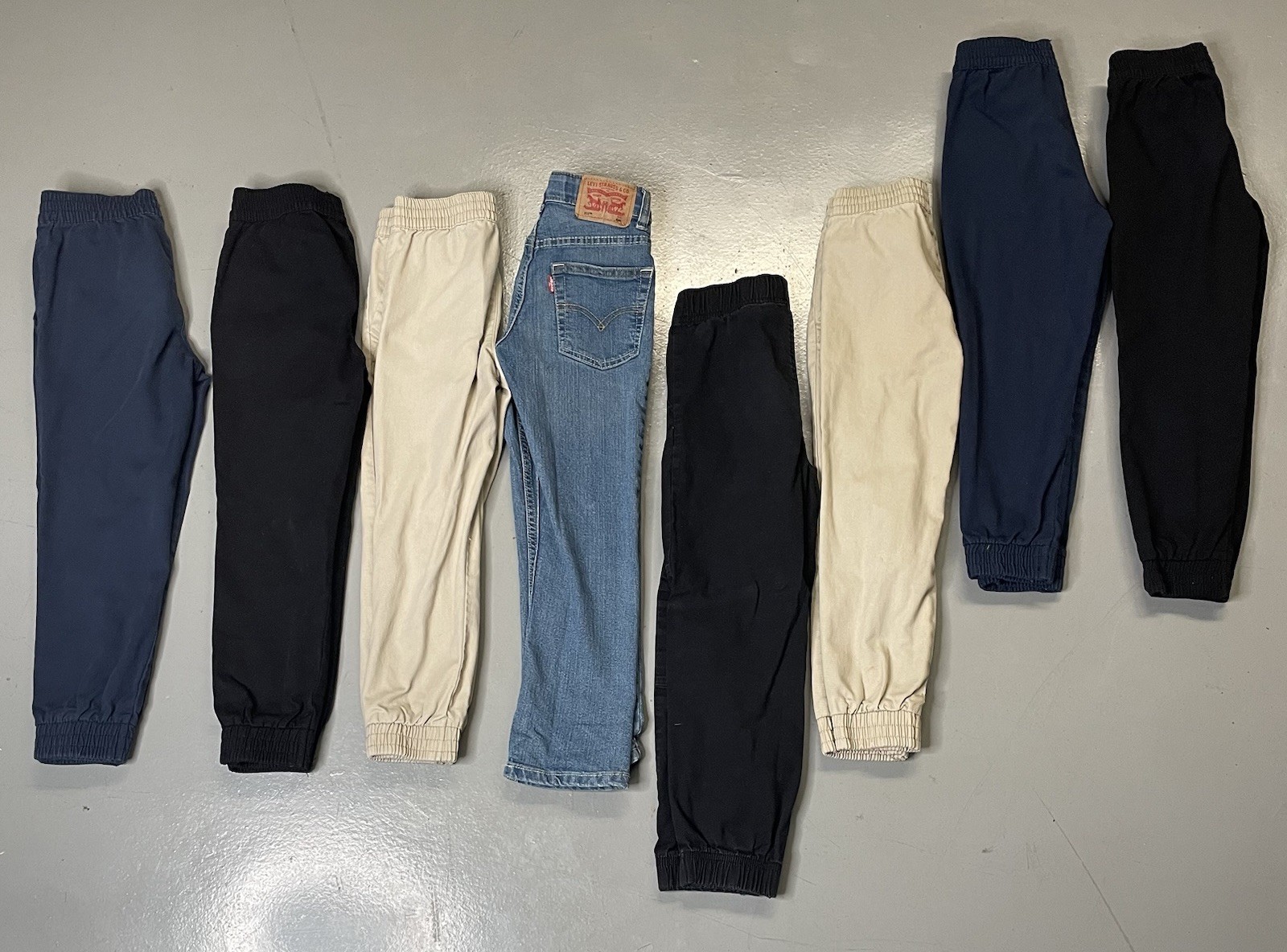 French Toast Levi&rsquo;s Lot 8 Boys Size 6 Pants Joggers 511 Jeans Blue Black Beige