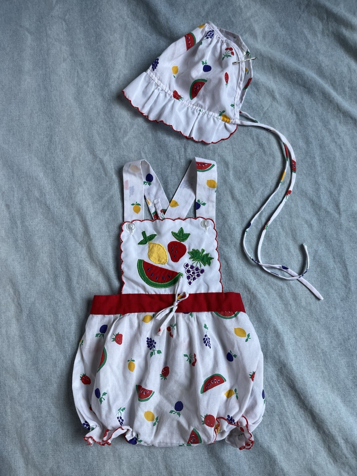 Vintage Baby Girls Clothing Lot 70s 80s 90s Western Denim Fruit Floral Lace