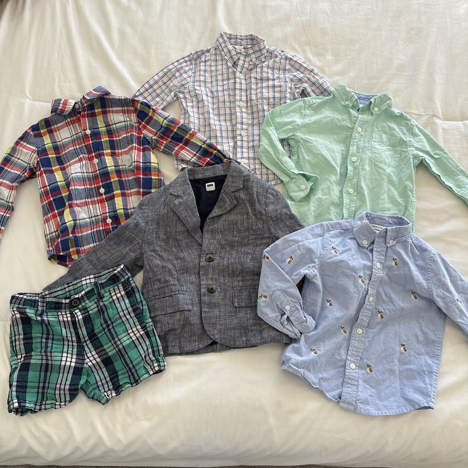 2T Janie And Jack Boys Clothes Lot Button Down Dress Shirts Suit Jacket Shorts