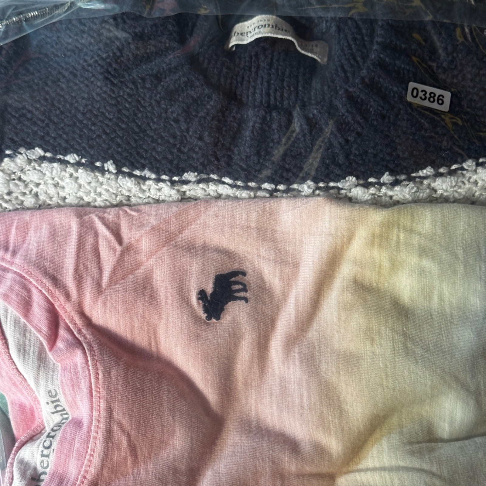 Abercrombie Kids Girl Clothes Lot of 6 Sweater Hoodie Tees Ombre 13/14 & 15/16