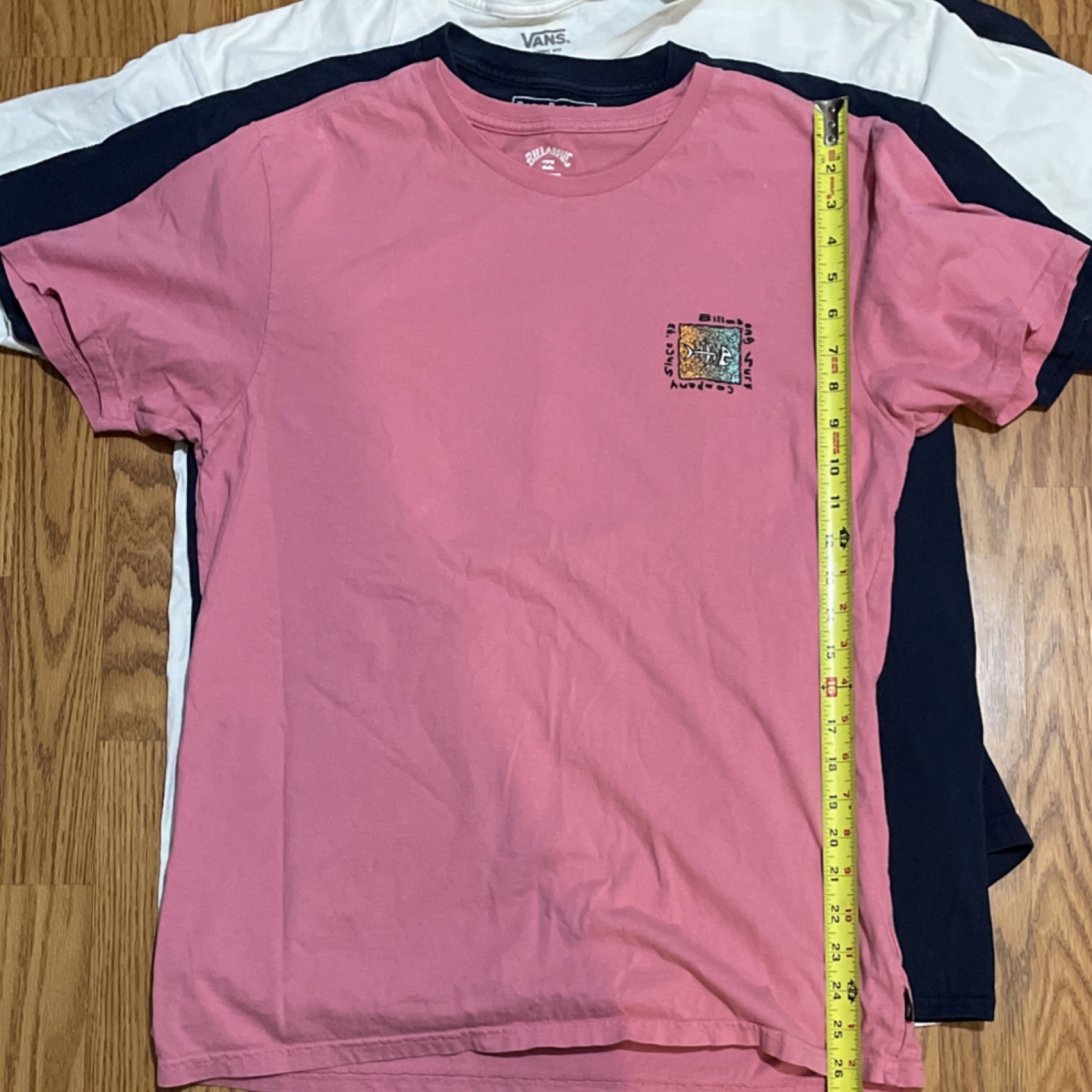 Hurley Vans Billabong Graphic Print Cotton T-Shirt Lot Navy Pink White