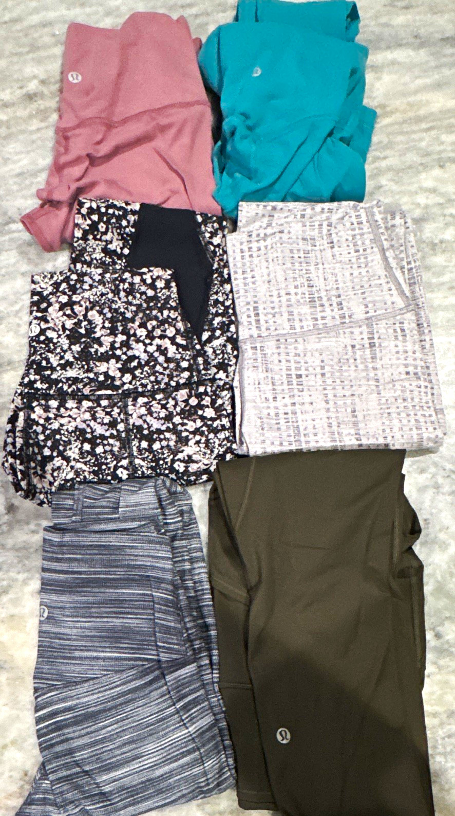 lululemon Women’s Leggings Lot of 6 Size 2 Multicolor Assorted Patterns