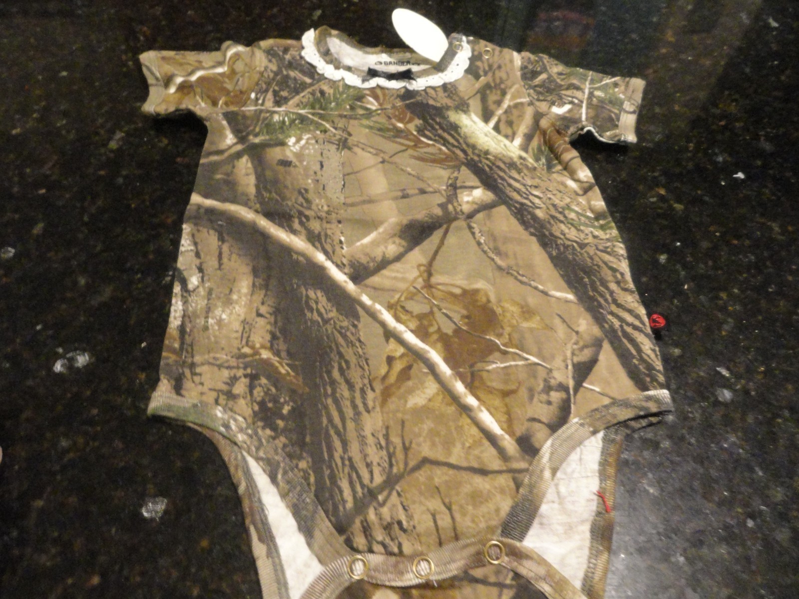 New BABY infant girl large Camouflage browns greens CAMO one zee outfit