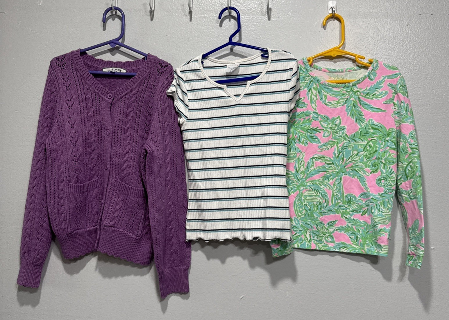 Girls Clothes Size 9/10 Cardigan Sweater, Abercrombie Top, Lilly Pulitzer Pj Top