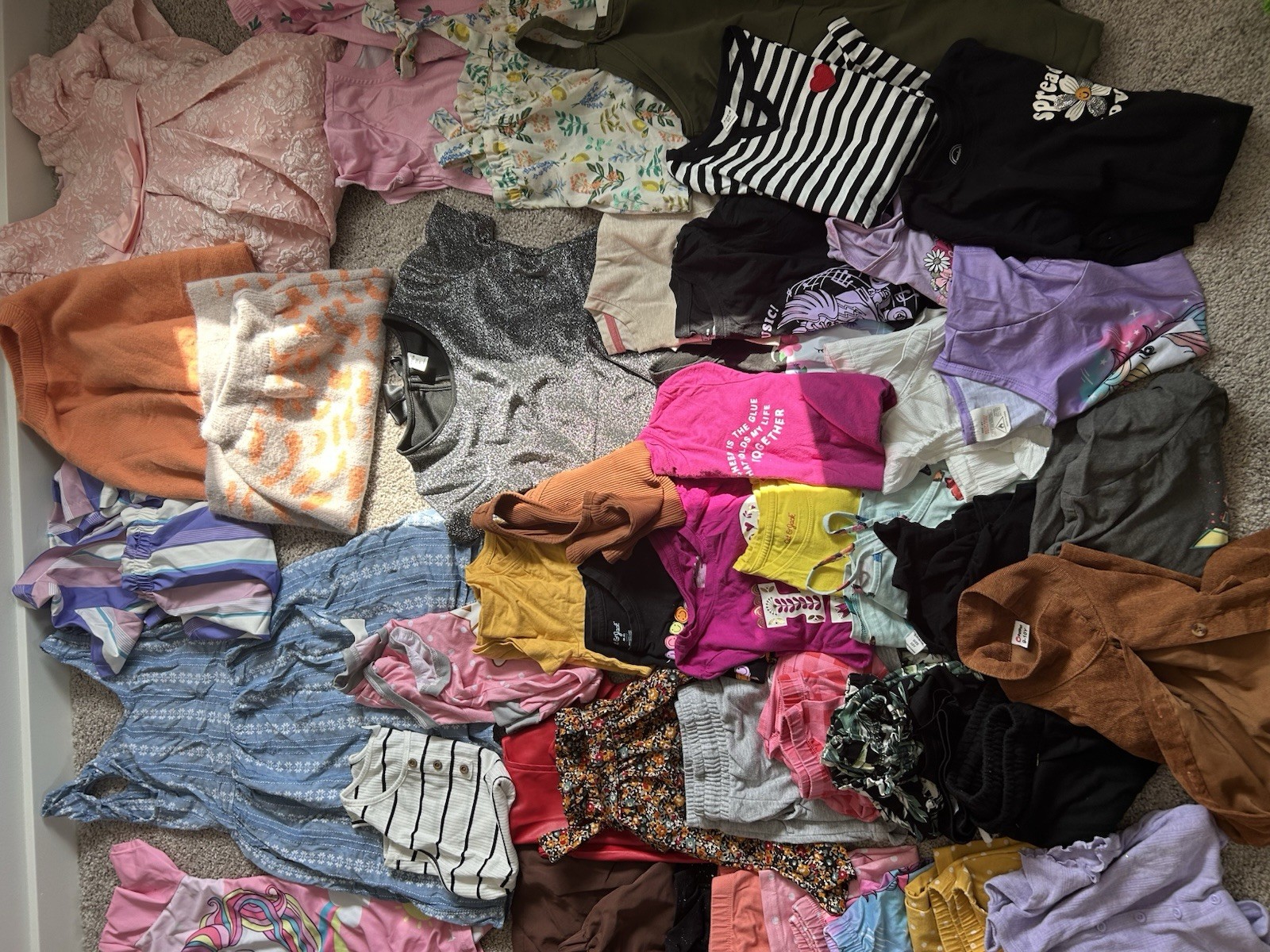 Lot of 42 Mixed Fall, Winter, Spring Clothing Girl&rsquo;s Sz Medium M 7-8Y 8-10 10-12