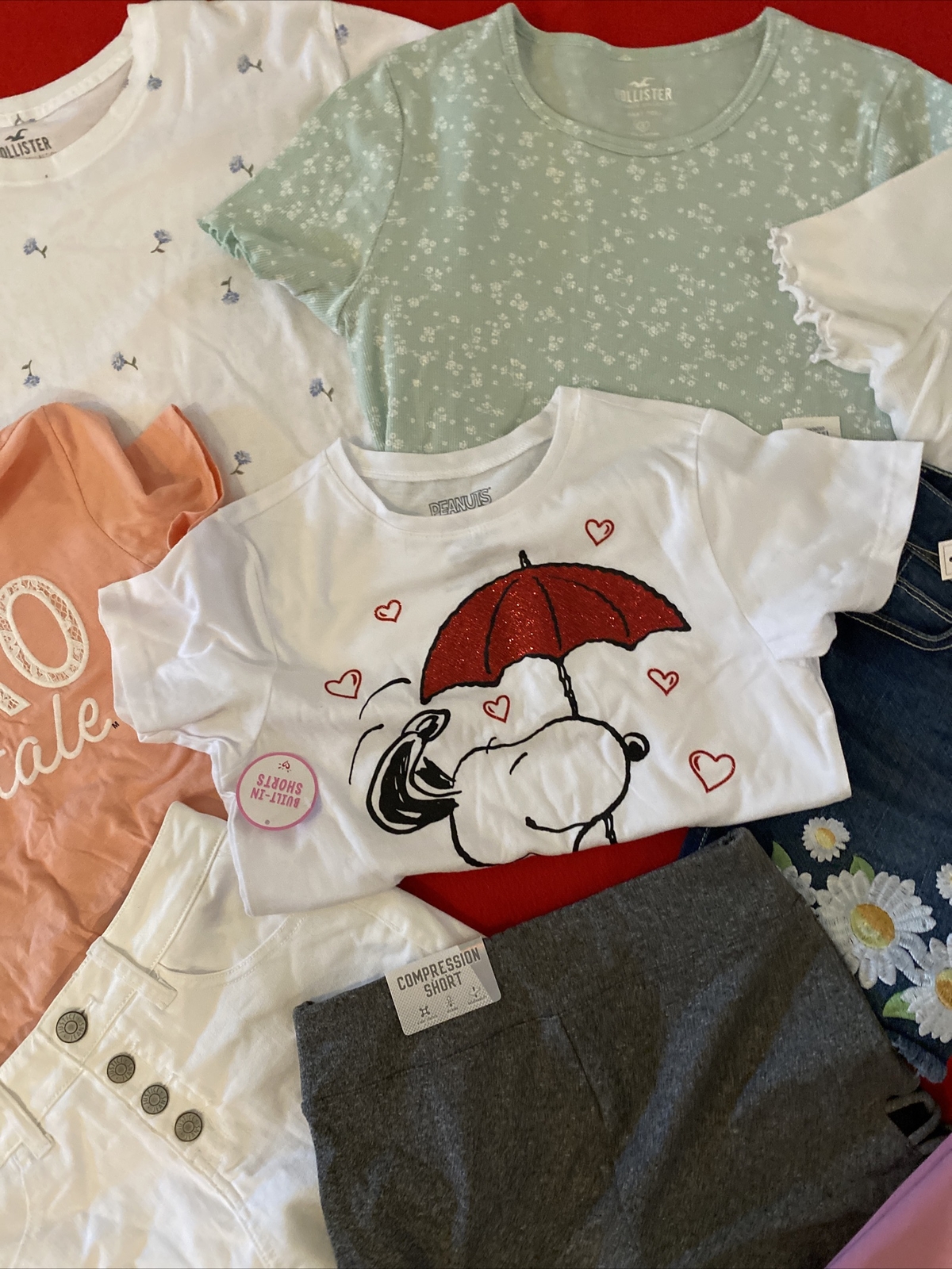 GIRL 9Pc Lot Shorts Leggings T-Shirts 14-16 & XL & M Nike Justice etc NEW EUC