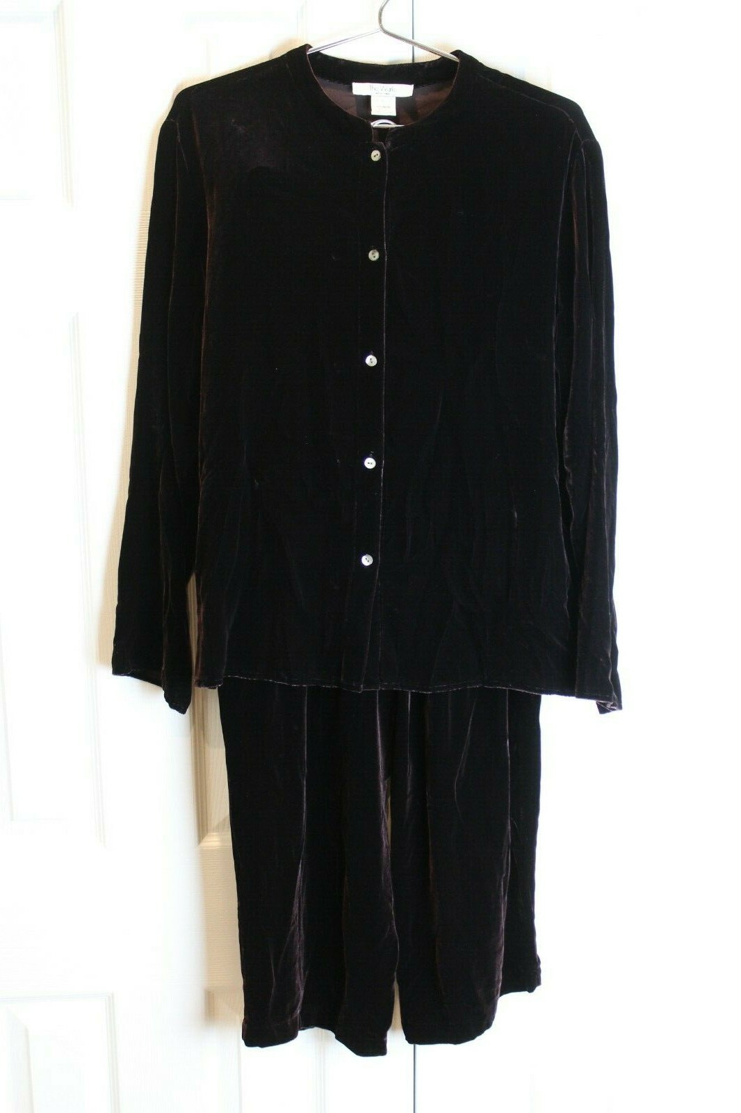 The Works Ladies Purple Velour Dressy Two-Piece Set sz. M/L
