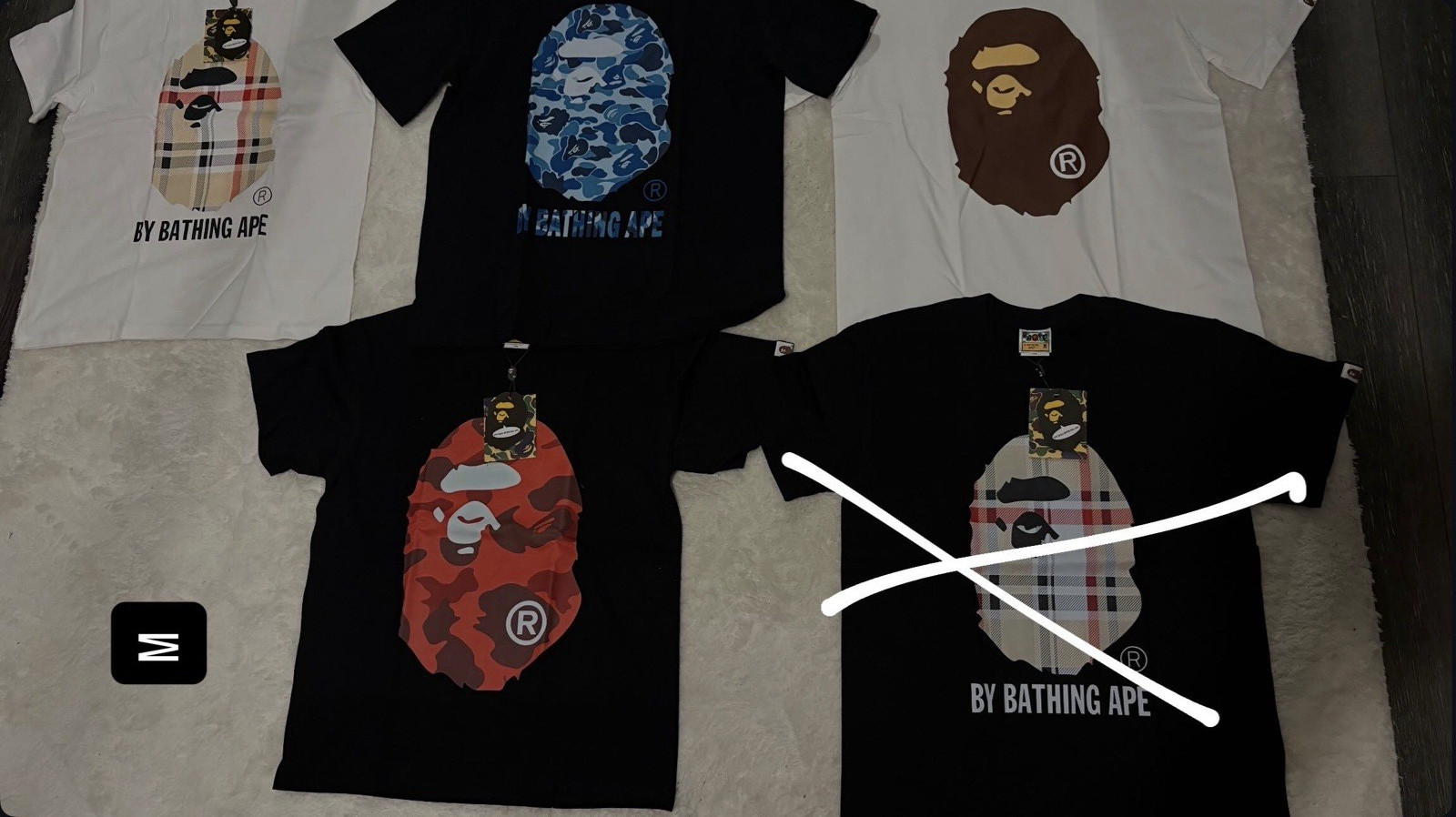 Ship same day Bape shirts 1 for 45 2 for 80 Good quality Have S M I X Xl