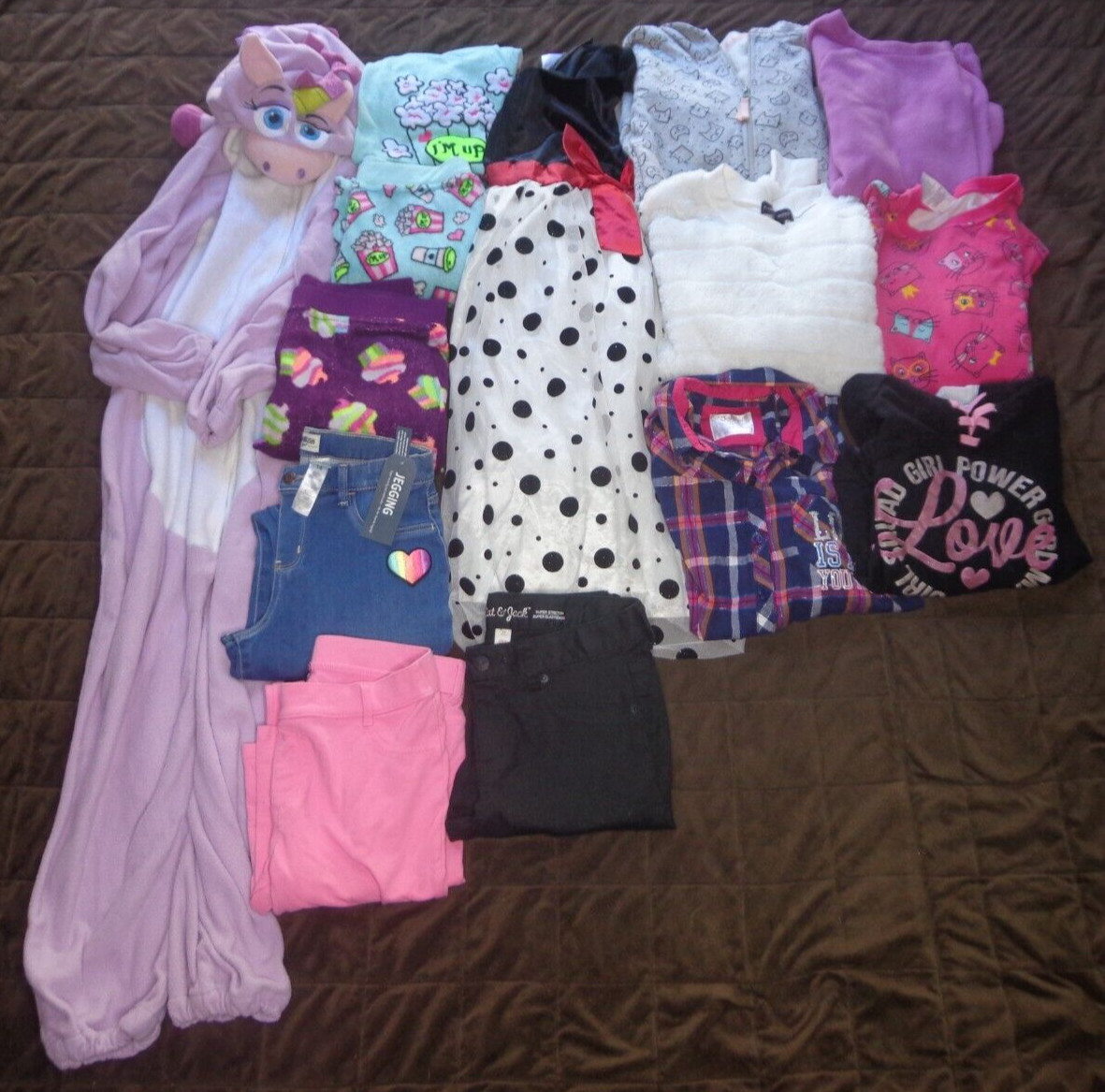 14 Piece Childrens Size 14-16 Spring Fall Winter Girls Child Clothing Lot Outfit