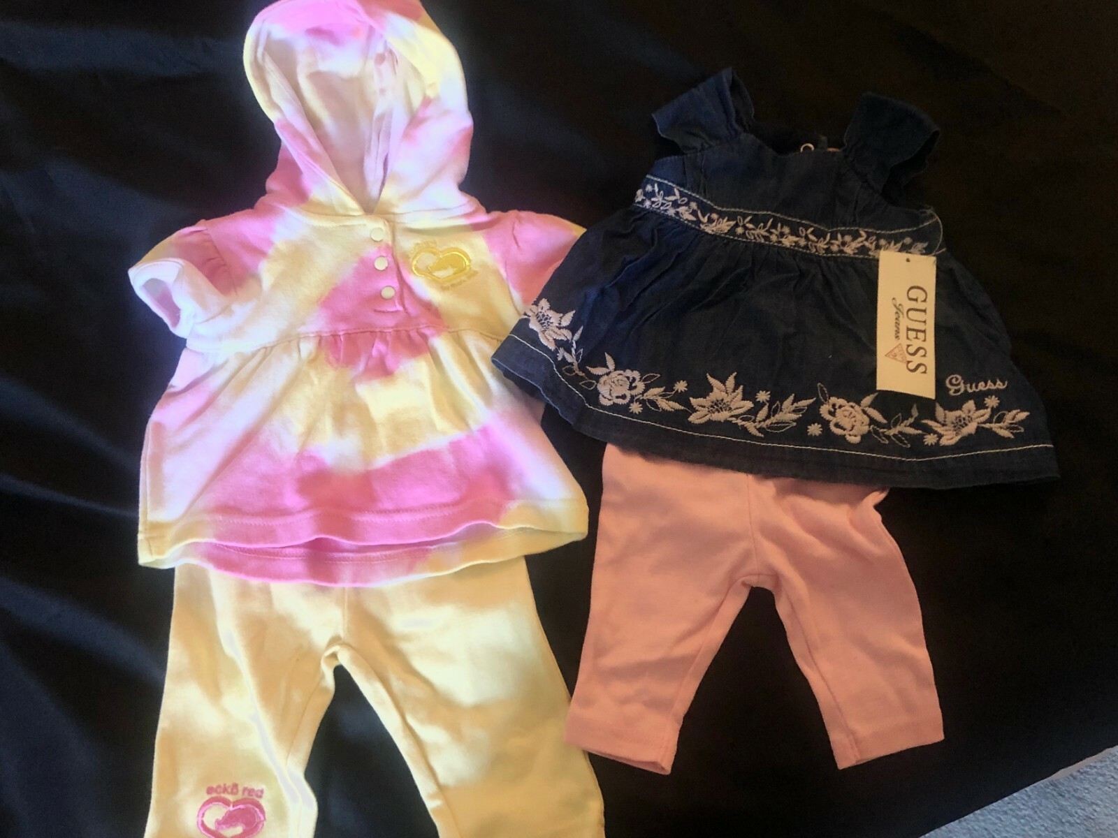 NEW~ NWT ~ BABY GIRL CLOTHING SETS 0-3 MONTHS & 3-6 MONTHS~GUESS BRAND~ECKO RED