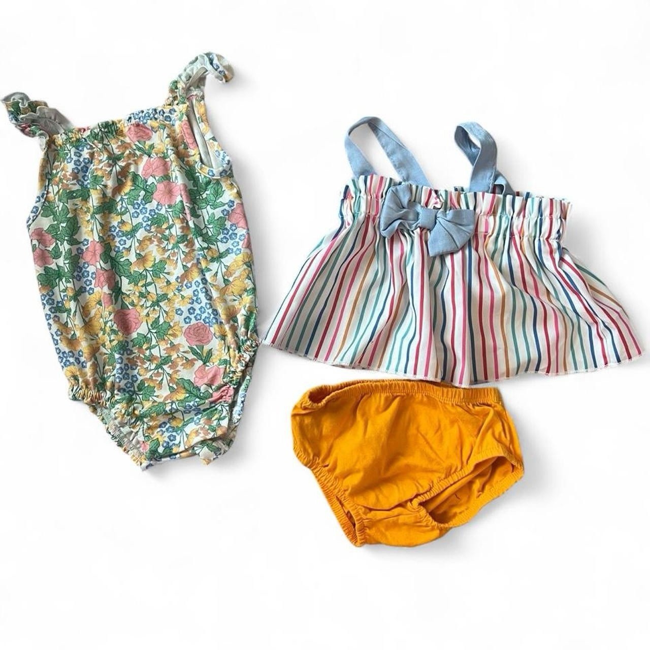 9 Month Baby Girl 10 Piece Clothing Bundle Lot, Variety Of Brands & Styles