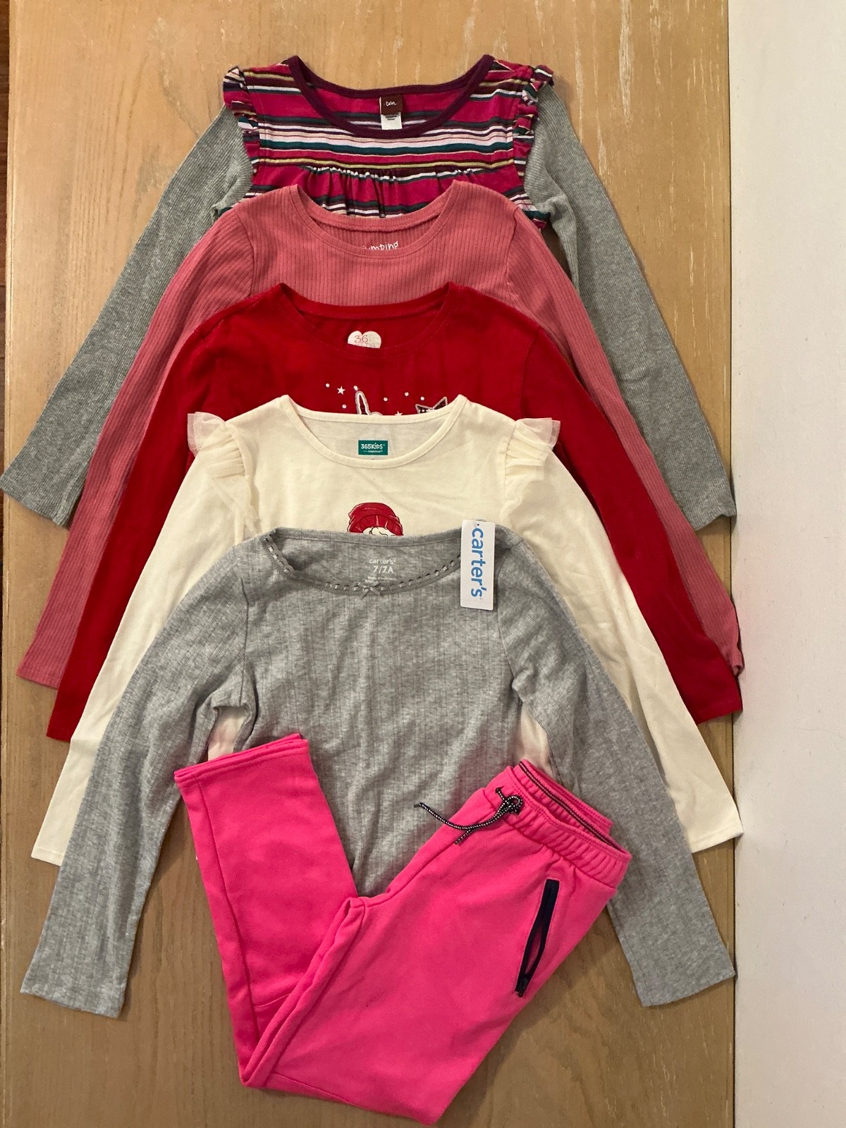 365 Kids, Carter&rsquo;s, Tea, Oshkosh, Jumping Beans Girls Clothing Lot of 6 Size 7