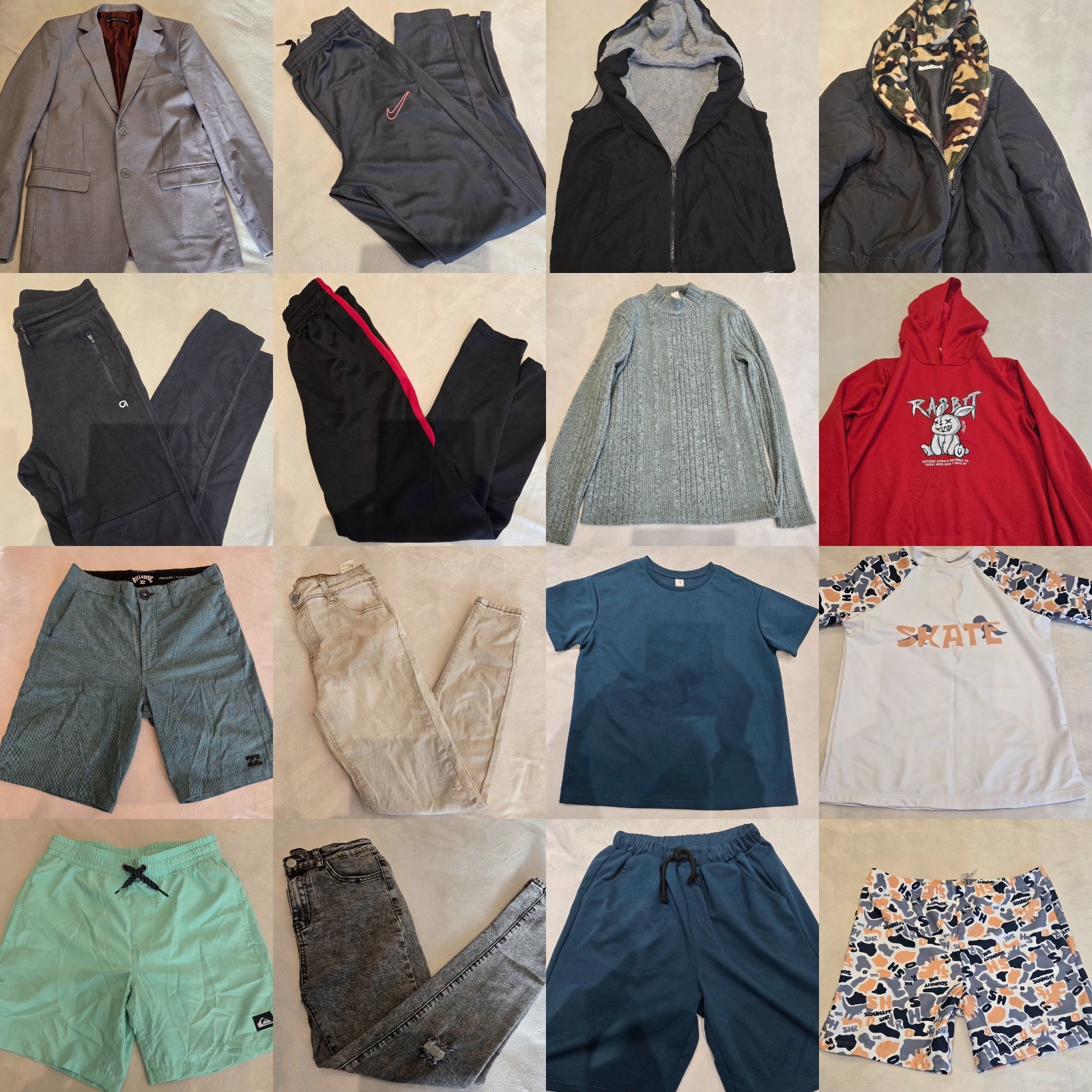 🔥Lot of 15- Boys Clothing Size 11-12 years Billabong, Quicksilver, etc.