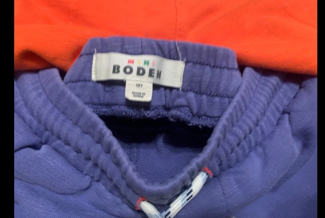 Boden Kids Size 13Y Clothing Lot 3 Jogger Pants + Soccer Long Sleeve Top