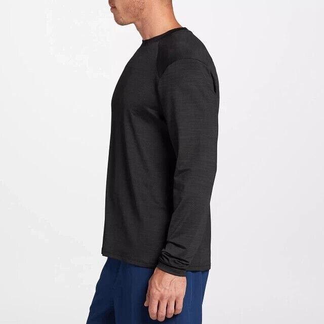 DSG Men&rsquo;s Movement Long Sleeve Crew Pure Black Single Dye Different Sizes