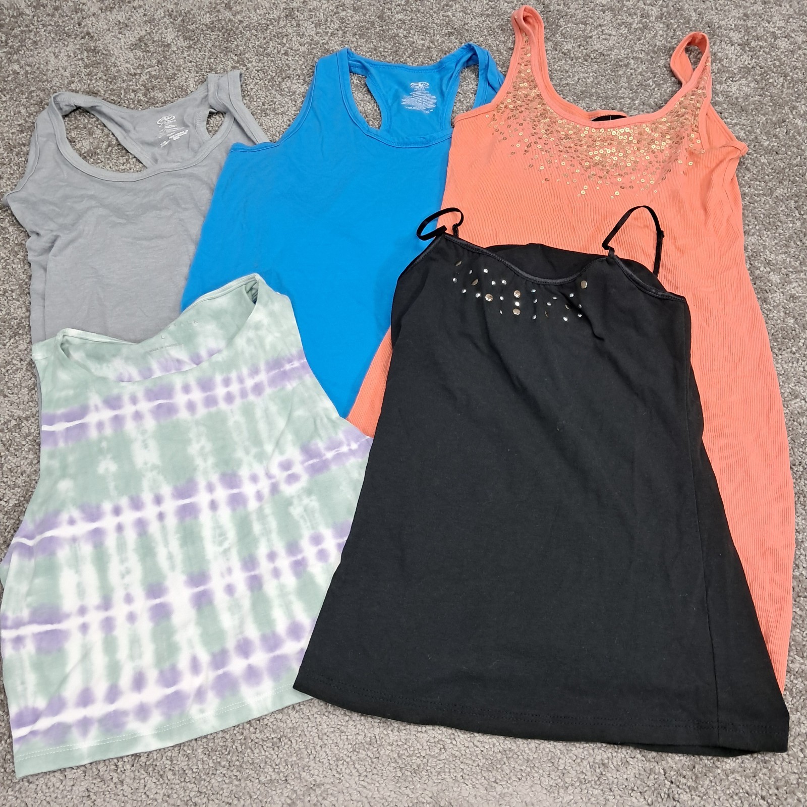 Multiple Branded Women&rsquo;s Lot Of 5 Tank Top Multicolor Large