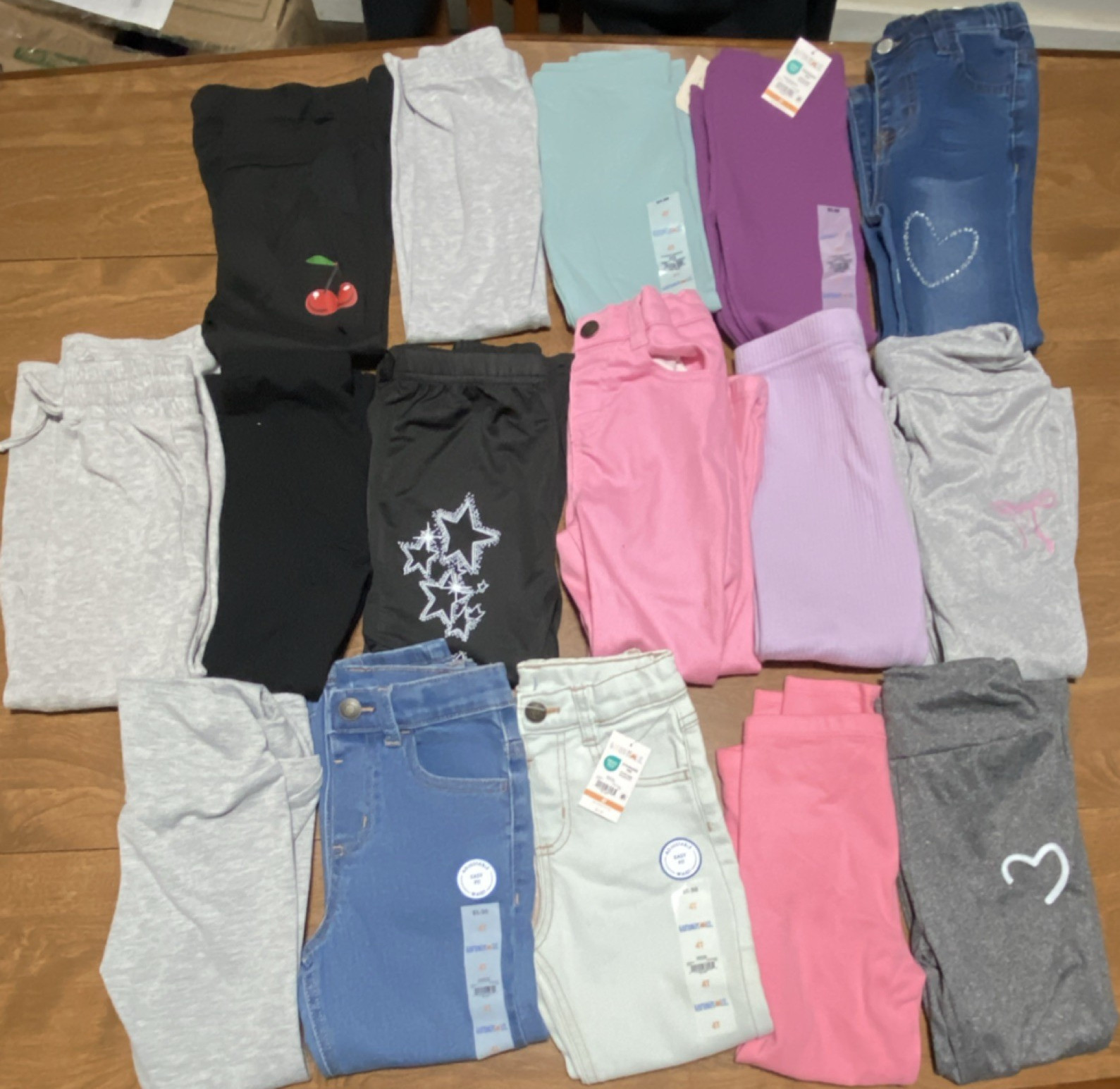 Mix Baby Girl Multicolor Cotton Blend Pants Jeans Leggings Lot Assorted Sizes