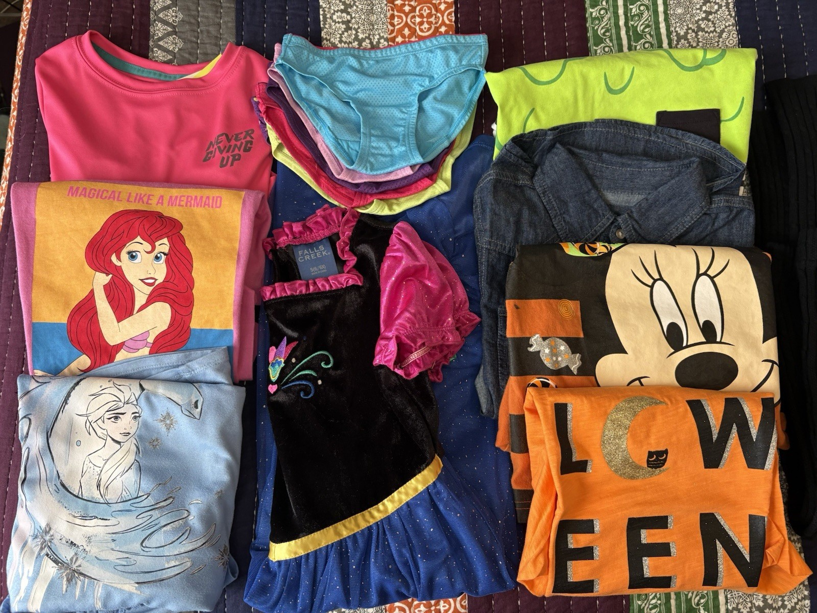 Girls Disney & Halloween Clothing Mixed Lot Size 6-8 (10 Items)