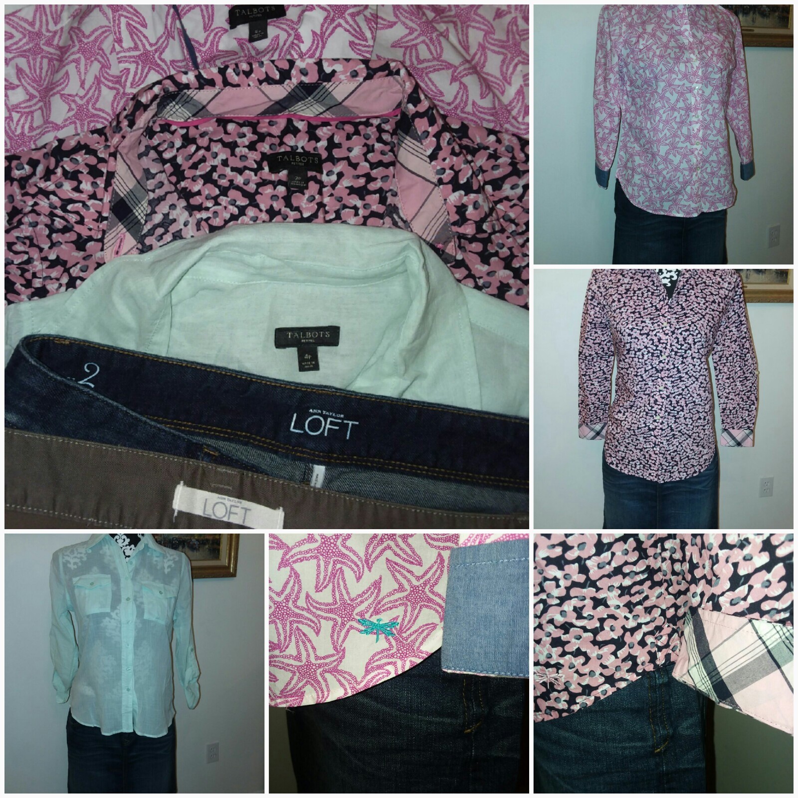 Womens 2 New lot Florida Talbot dress shirts Loft skirts 5 pc Wardrobe