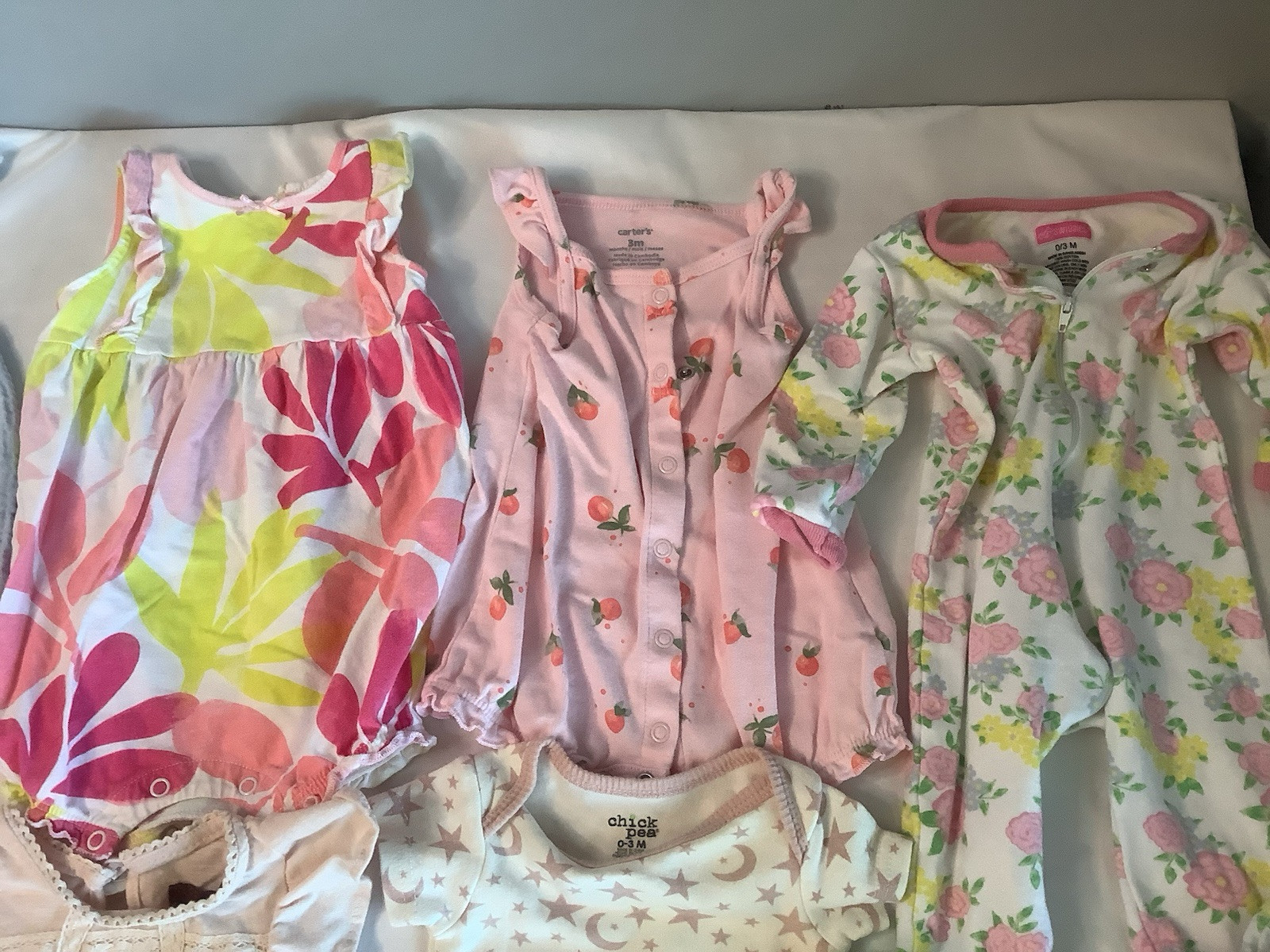 Baby Girl Clothes Lot 0-6 Months Cat&jack Swiggles Garanimals Carters Etc D