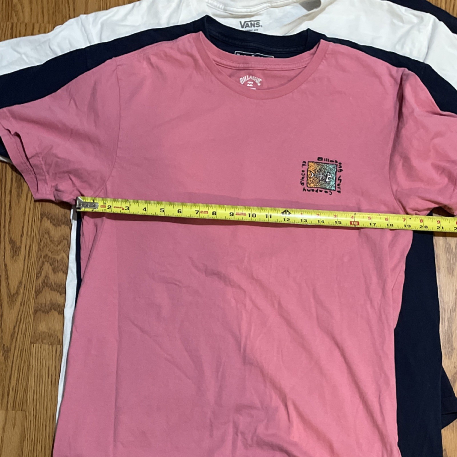 Hurley Vans Billabong Graphic Print Cotton T-Shirt Lot Navy Pink White