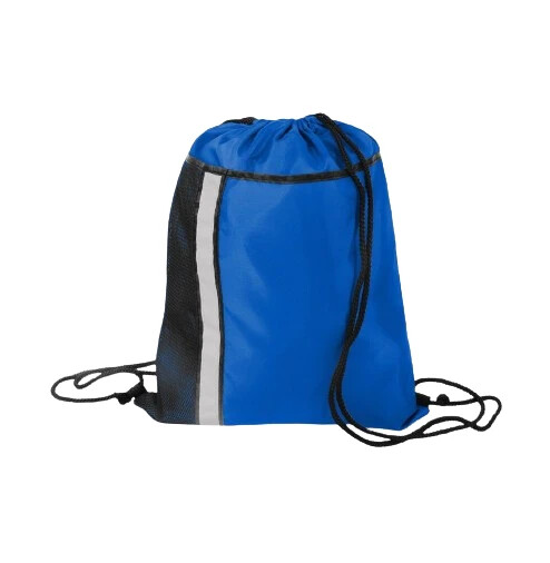 Lot of 200 Dual Pocket 210 Poly Reflective Drawstring Sport Packs. Not Assorted
