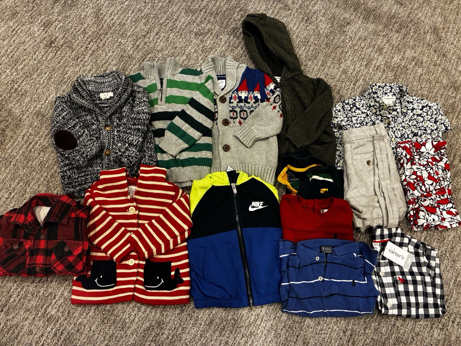 Baby Boy Clothing Lot Nike OshKosh Polo Carter&rsquo;s 12M 18M 24M 14pc