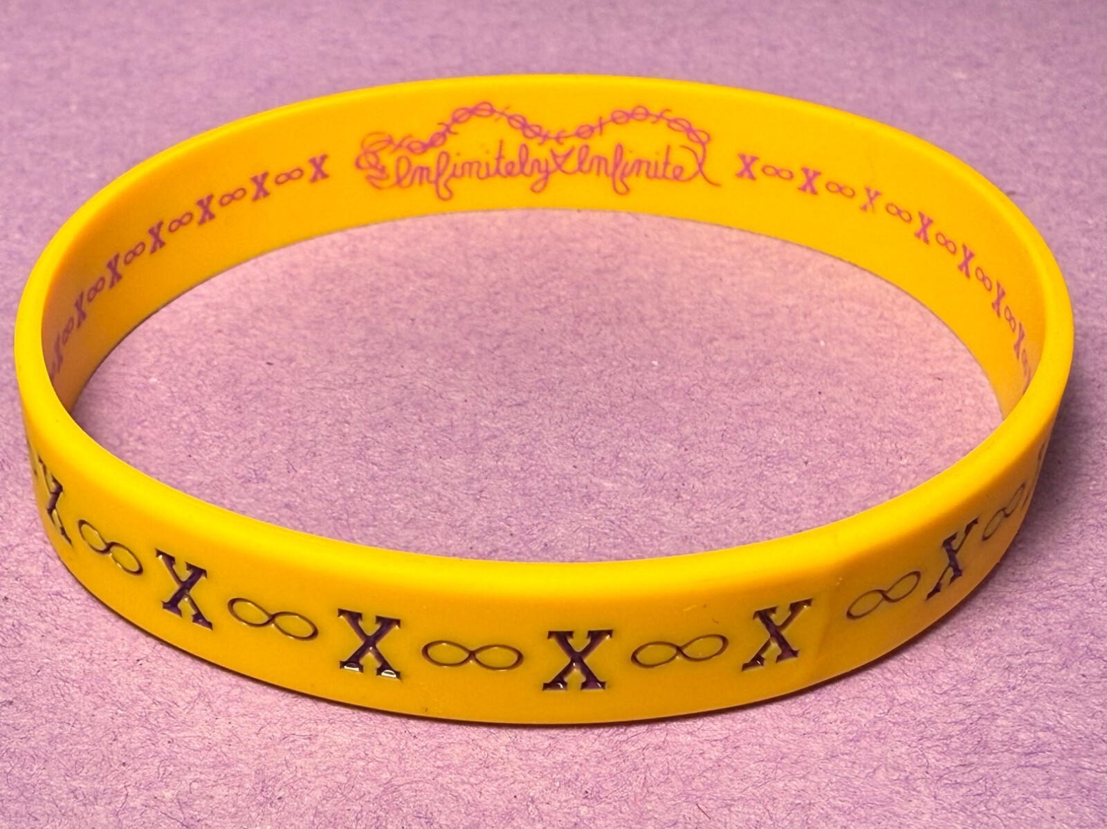 8&Prime;x2.5&Prime; Infinitely Infinite brand ∞x∞ infinite loop psalm 147:5 wristband