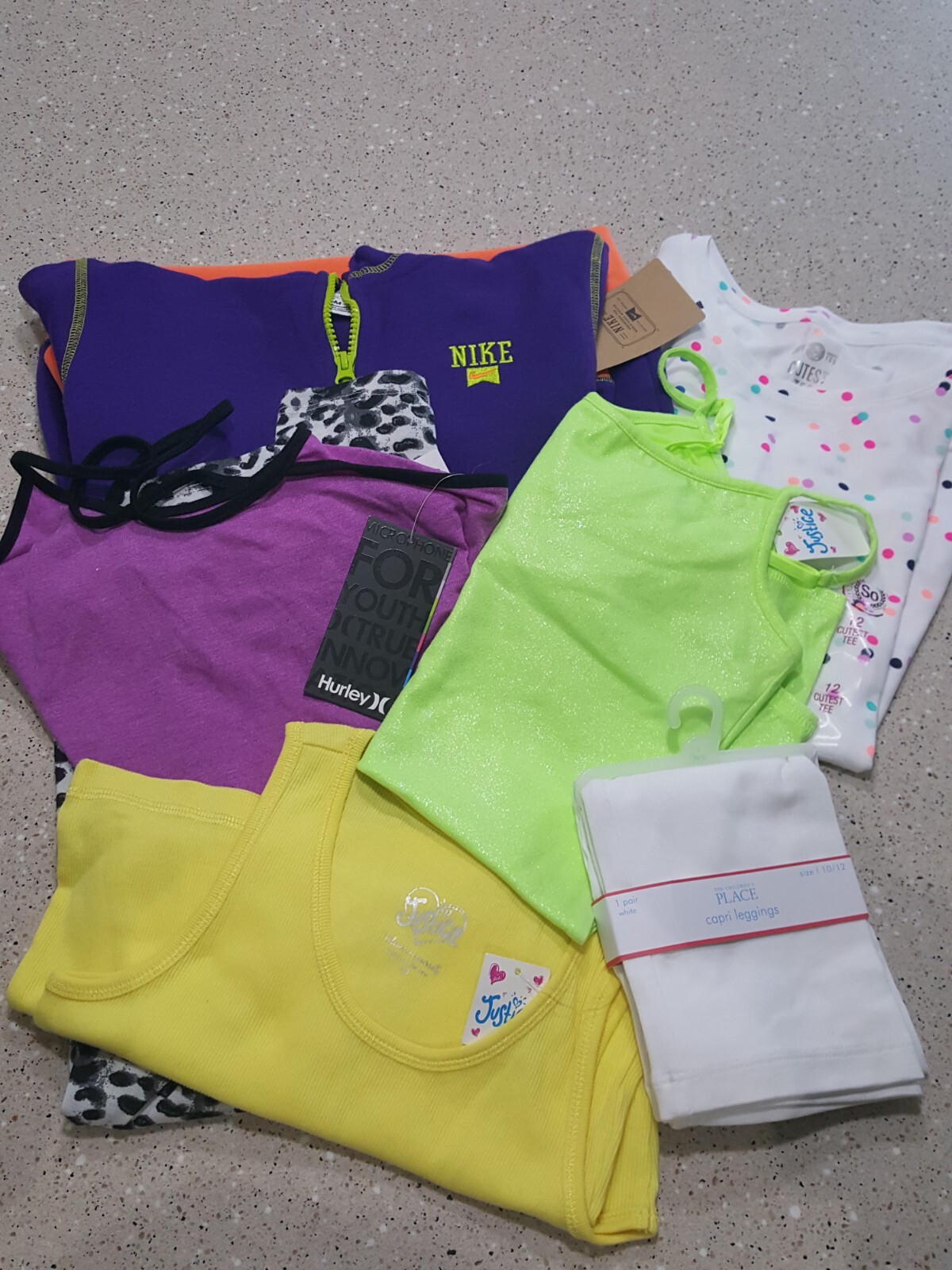 Girls Clothes Lot, Nike, Justice, Hurley, Children Place size 10-12, M