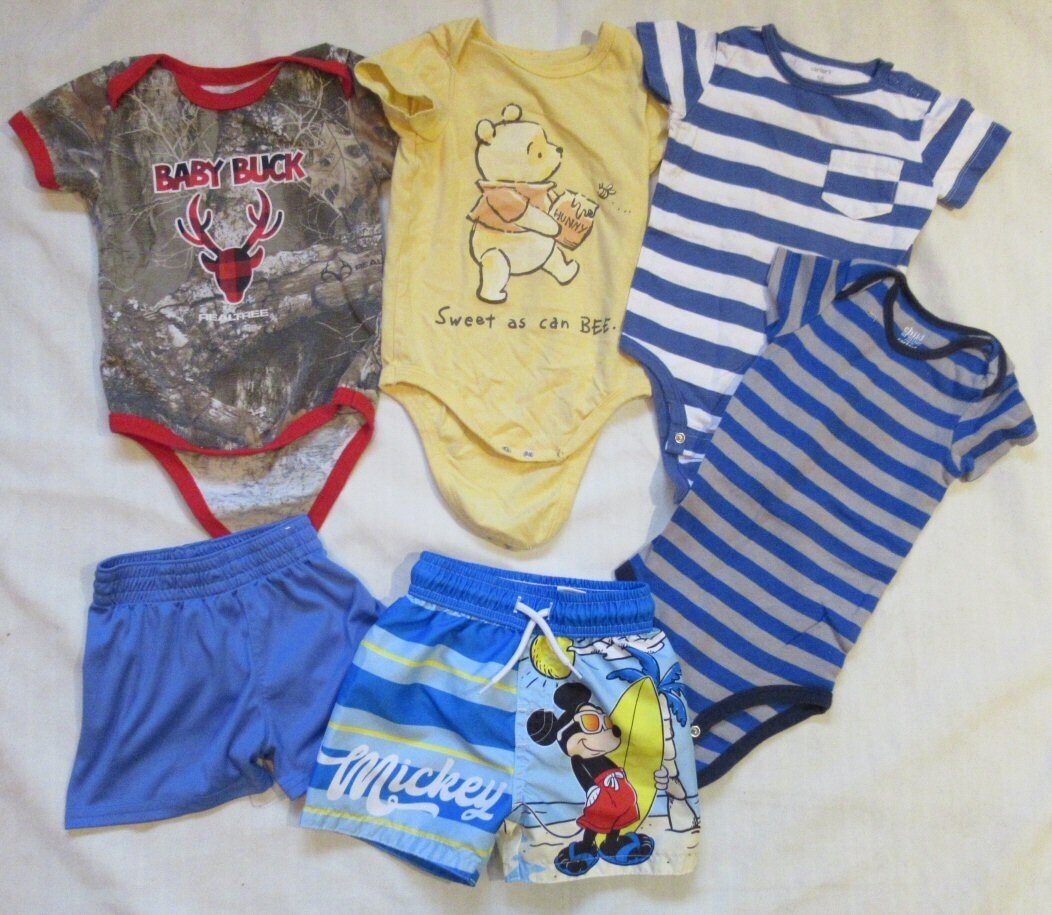 Baby Boy Lot of 6 Mix Disney, Carter&rsquo;s, Garanimals size 18 mos