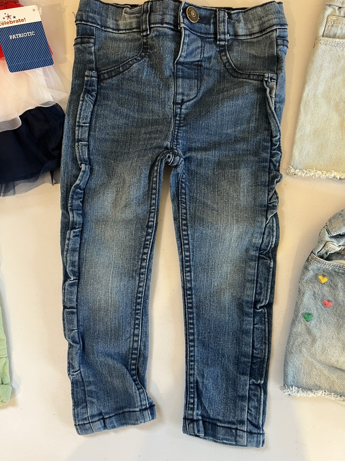 CQ17 Girls 3T Jeans Shorts Skirt Lot of 5 Old Navy Cat & Jack MudPie