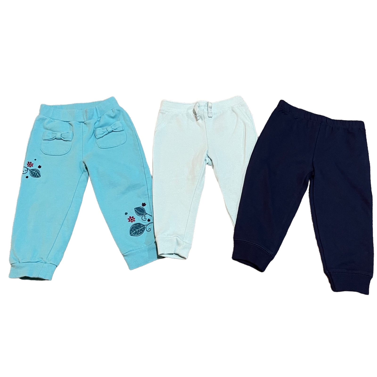 Lot of 3 Girl&rsquo;s Blue Sweatpants Size 18 Months