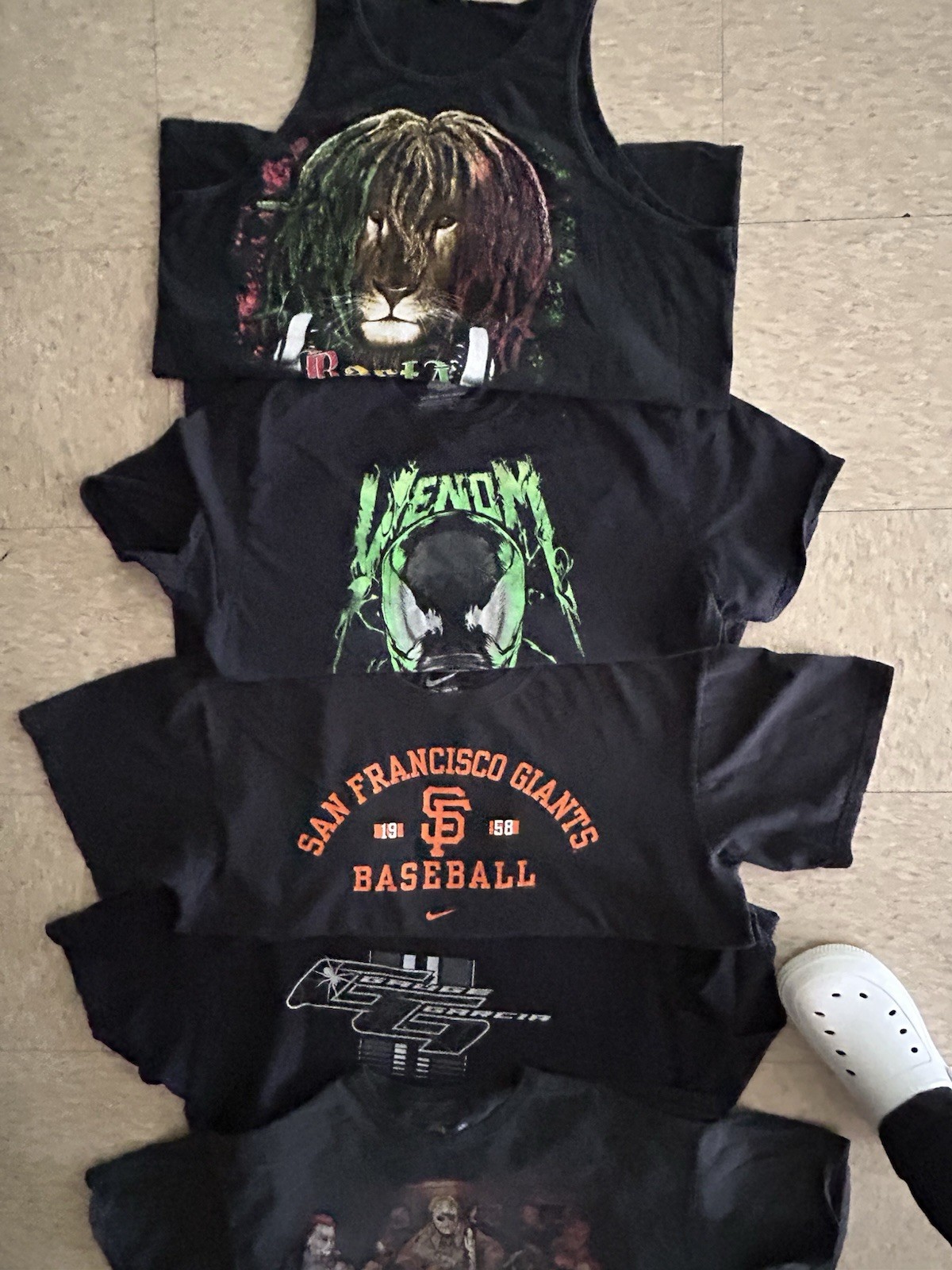 Nike Venom Graphic Print T-Shirts Lot M Cotton Unisex Giants Horror Reggae
