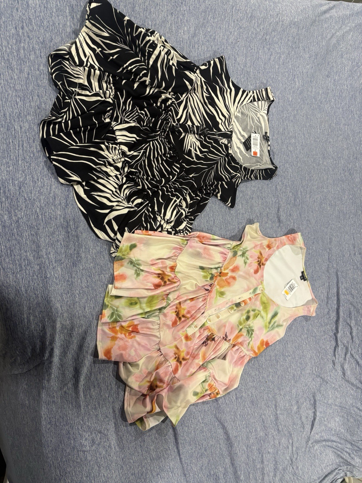 Torrid women’s dress lot size 00 2pc floral & abstract rayon everyday