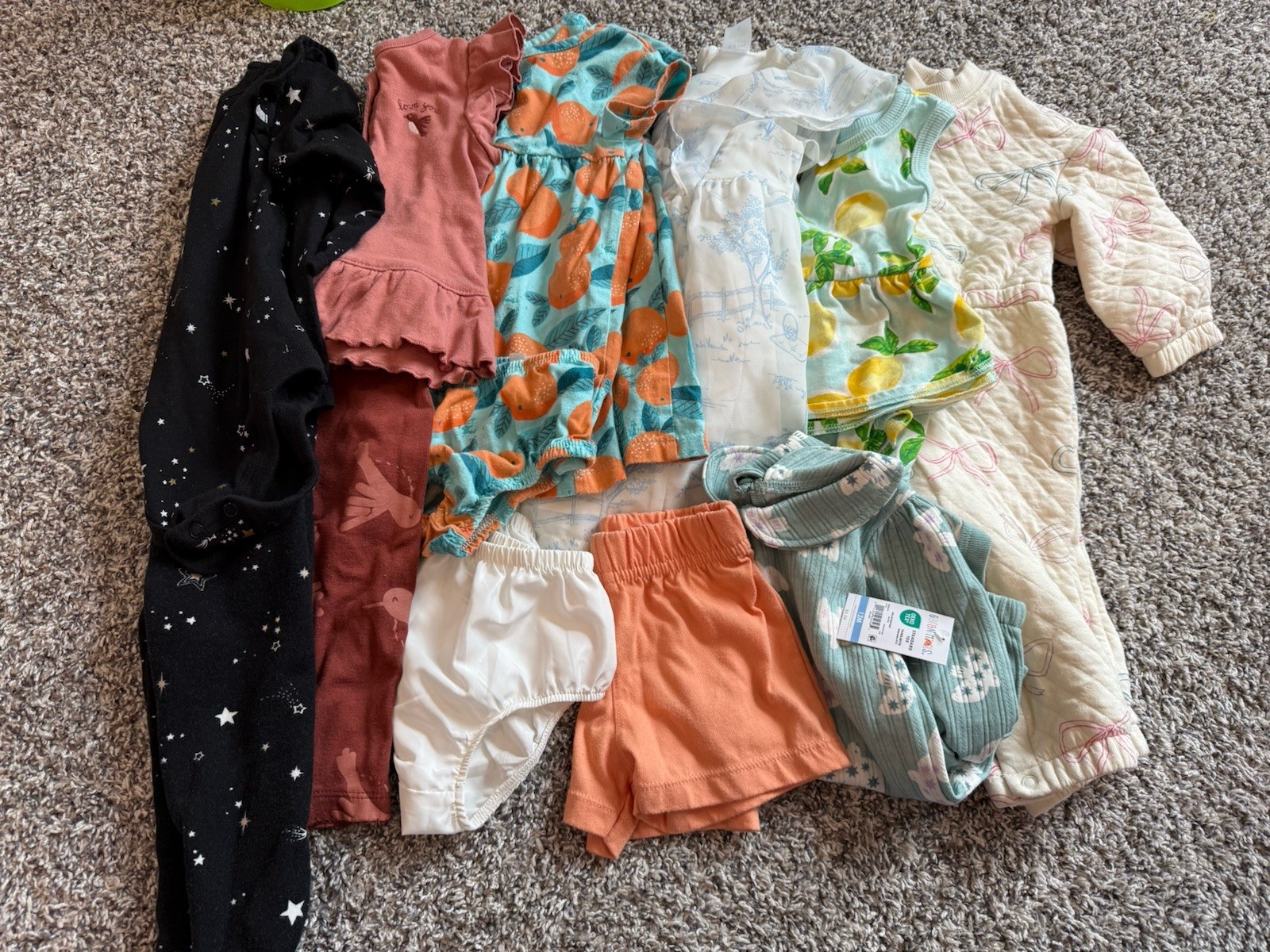 Baby Girl Clothing Lot Size 12M – 12 Pieces! Carters & Garanimals