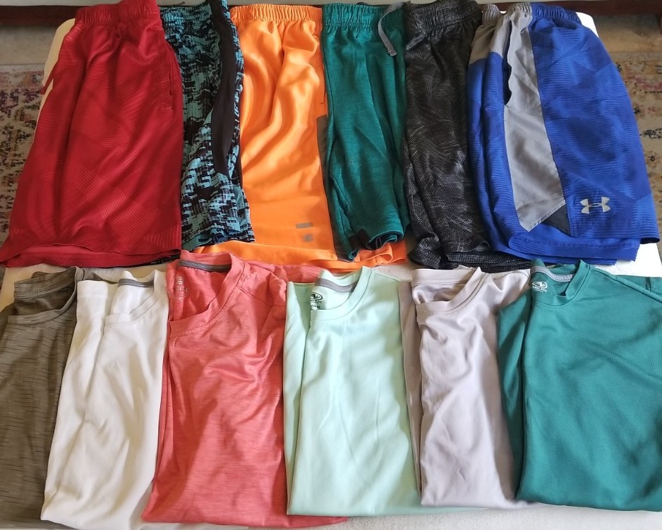 Teen Mens Sz Med Athletic Clothing Lot 12 Shorts & Dri Fit Tops/Tshirts Colorful