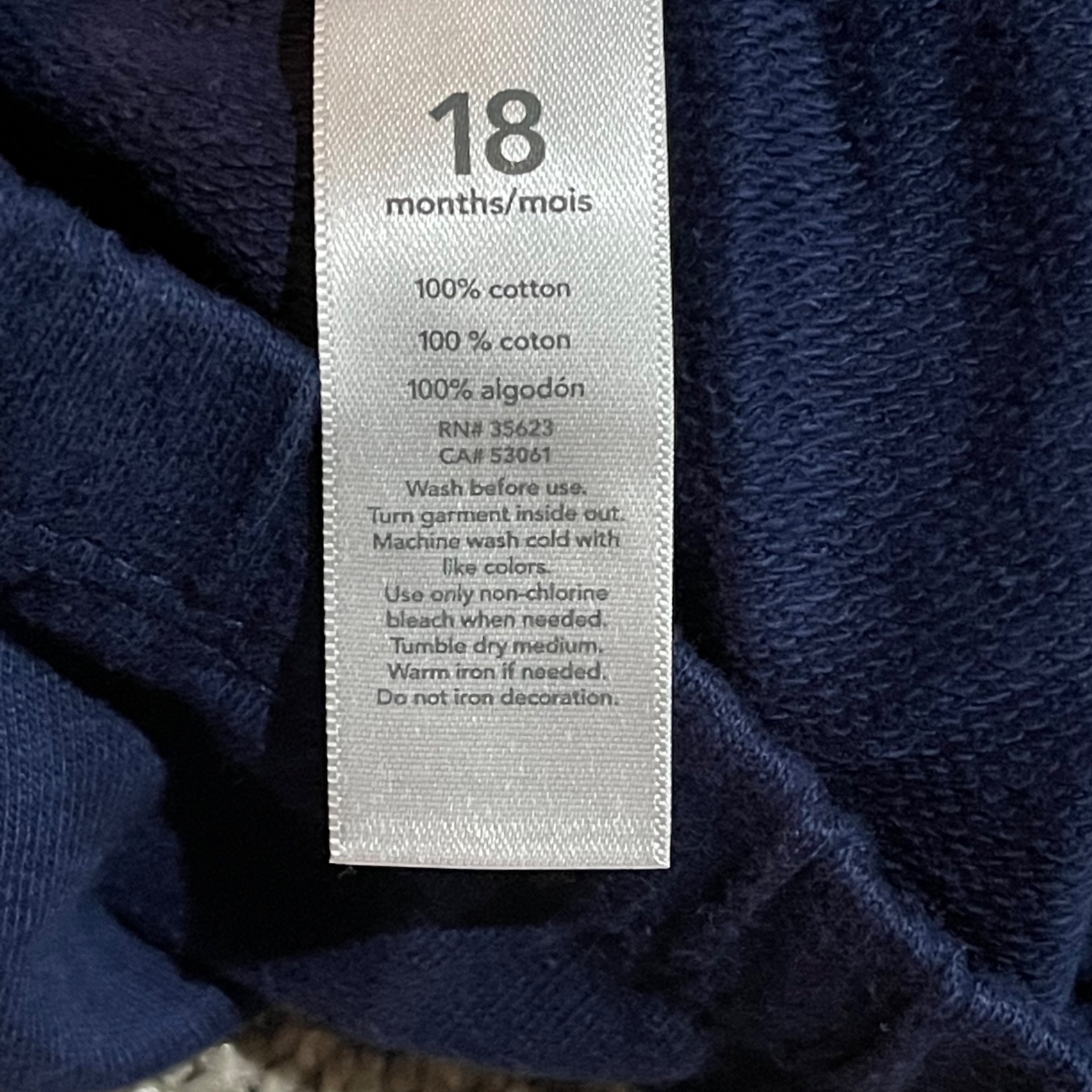 Lot of 3 Girl&rsquo;s Blue Sweatpants Size 18 Months