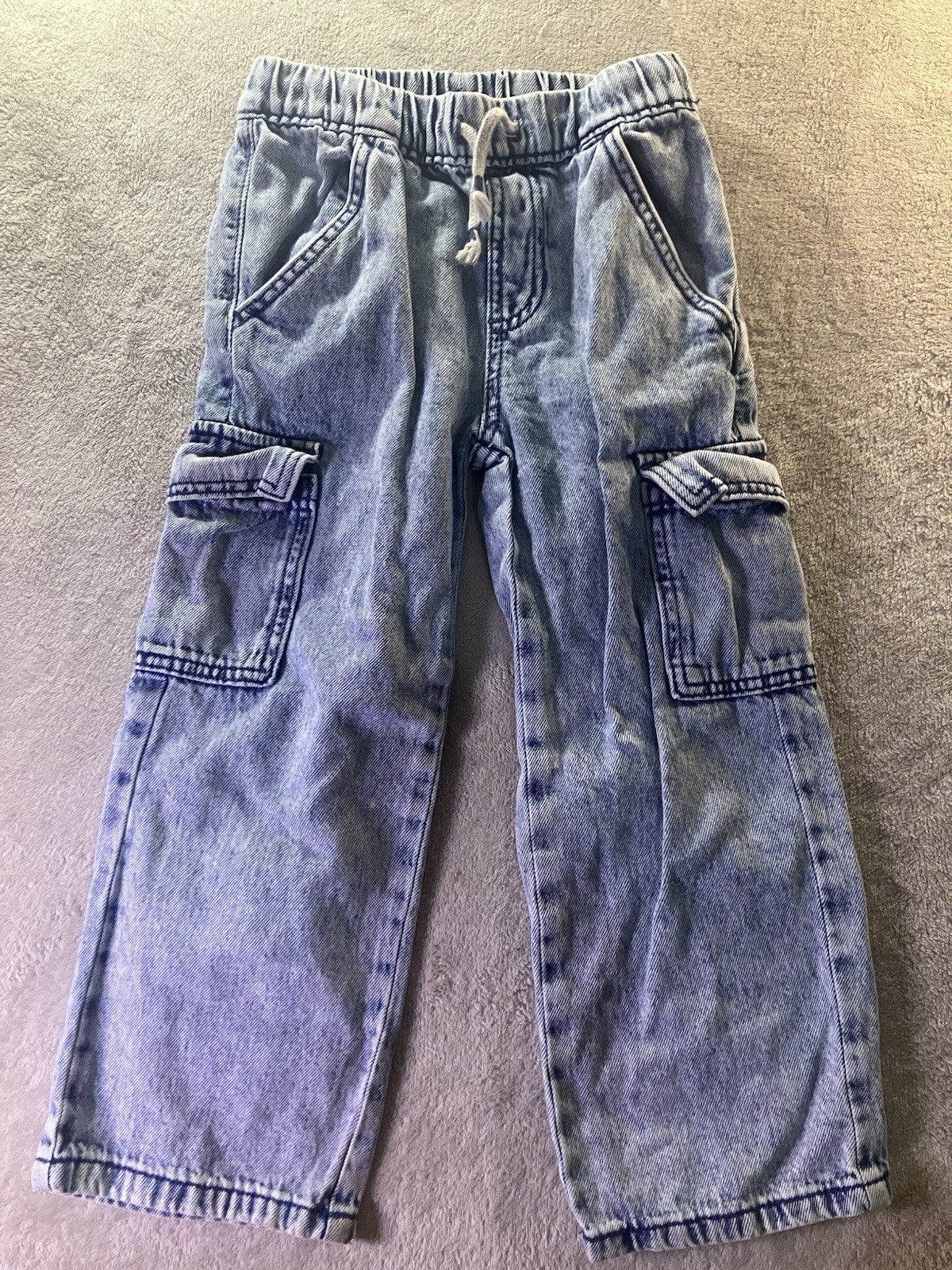 Jumping Beans & Cat & Jack Kids Lot Size 5/XS Denim Cargo + Spiderweb Hoodies