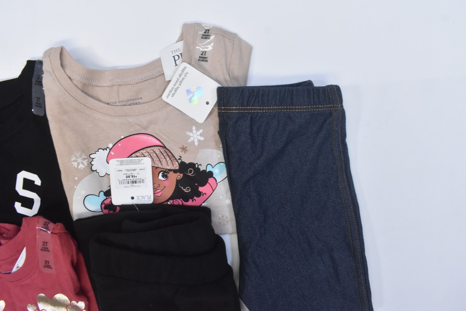 The Childrens Place Bulk Lot Of 5 Toddler Girls Size 2T Mix Season Tops Bottoms