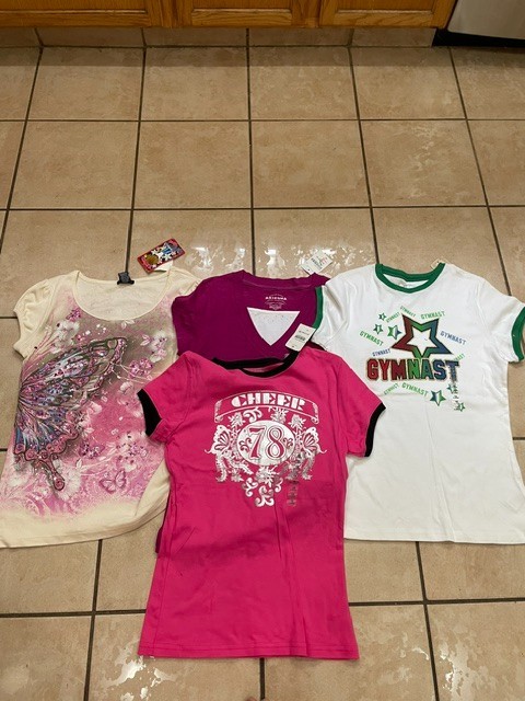 15 New & Used Mixed Lot Girls XL & XL Plus Old Stock Shirts