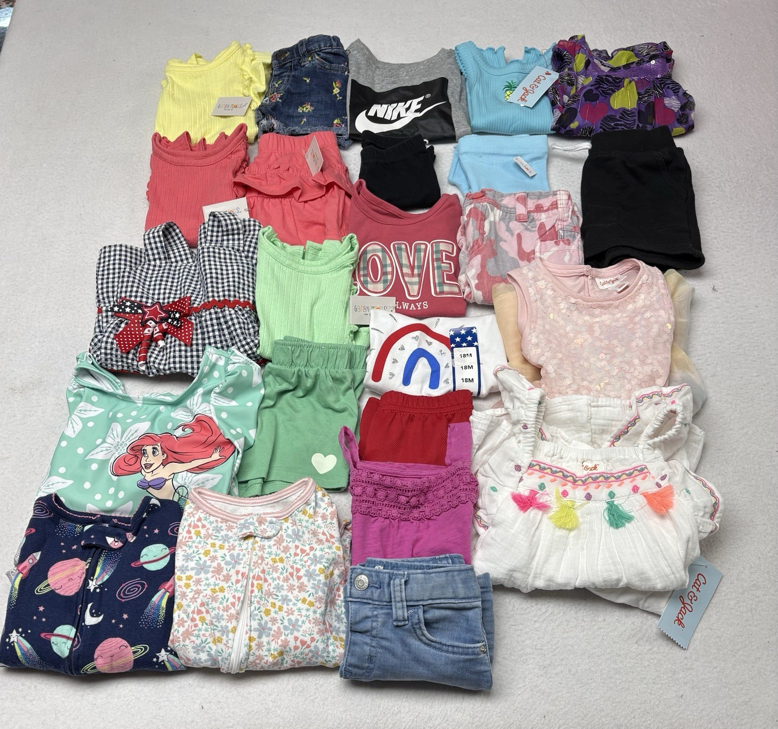 Lot Of Girls Clothes Size 18 Months Nike 4th Of July Carter Garanimals
