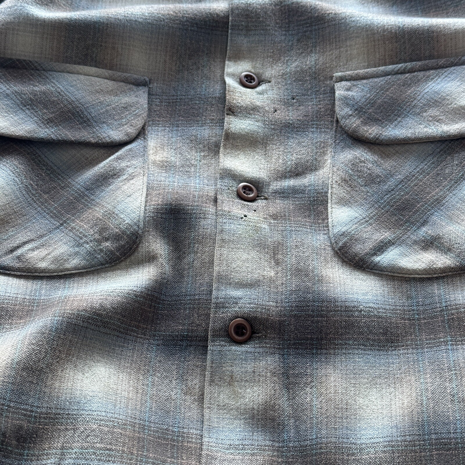 Vintage Pendleton Wool 3 Shirts Scarf Vest Repair or Reuse Tartan Plaid Solid