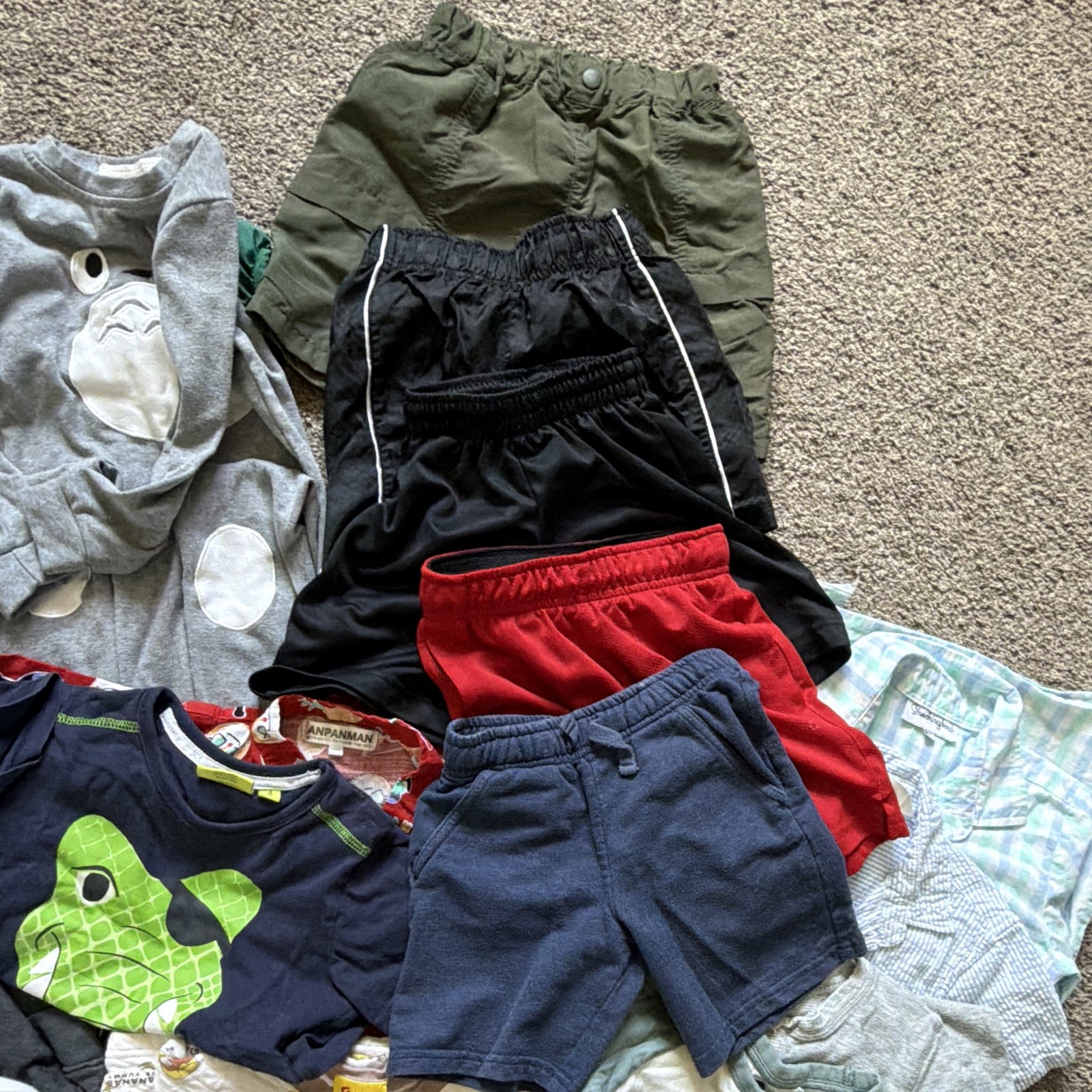 Boy Size 3years -5 yearsMixed Bundle Hooded Nylon Puffer Jacket, Animal, Winter