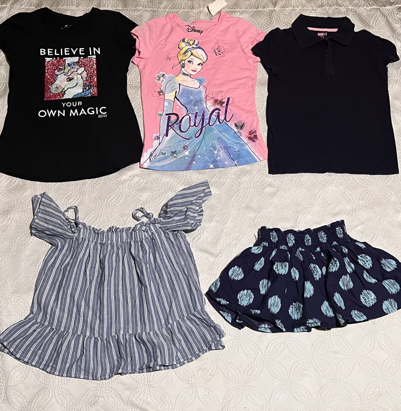 Lot Of 18 Youth Girls Clothing Size 10-12 Shirts, Skirt, Dresses Nike Justice